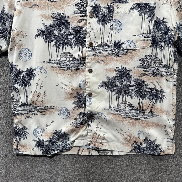 La Cabana Hawaiian Camp Shirt Men Large‎ Rayon Palm Tree Tropical Cruise Resort - Picture 4 of 10